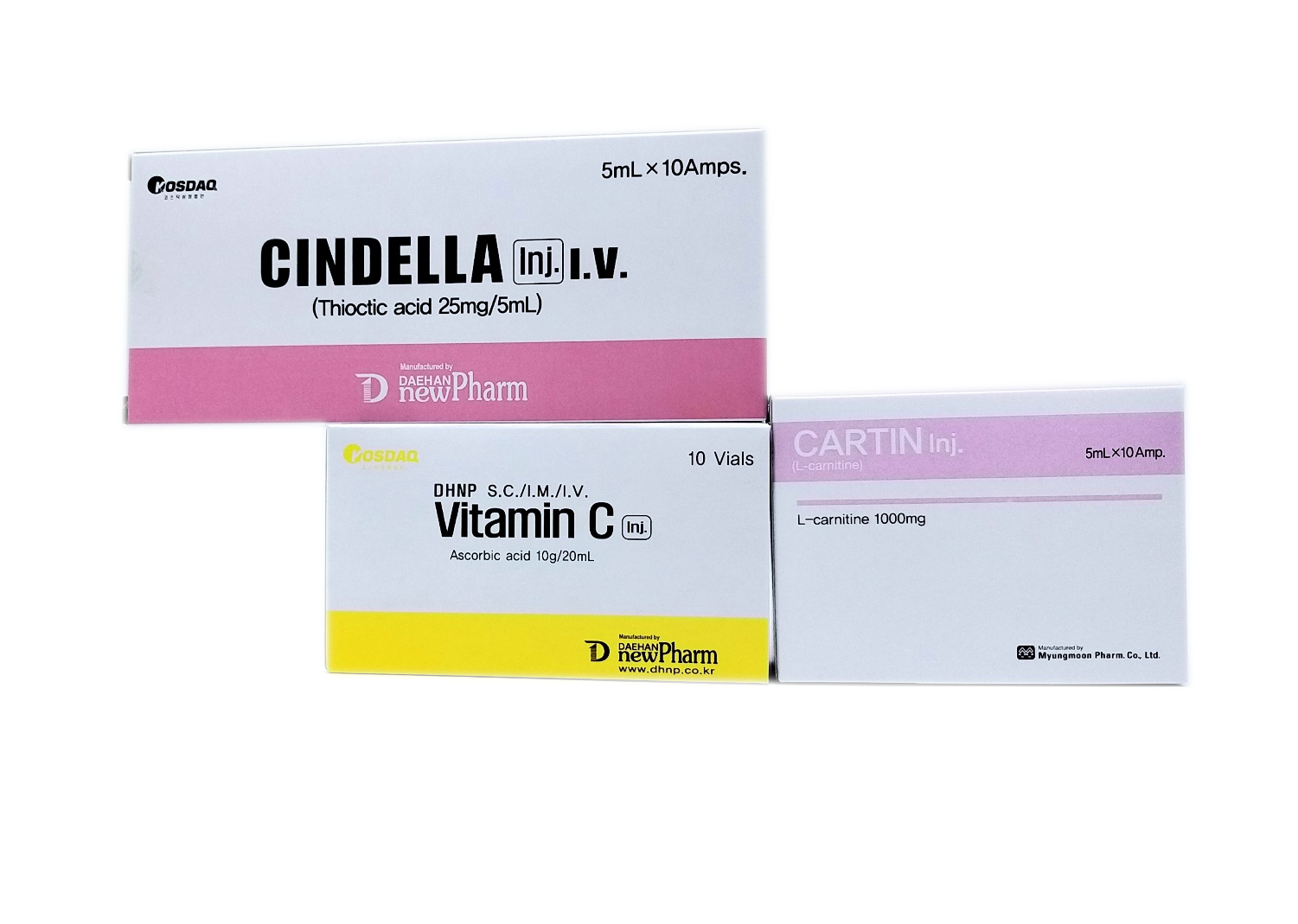L-Carnitine IV Injection Set Cartin Inj, Cindella & Vitamin C - SL Medi Beauty